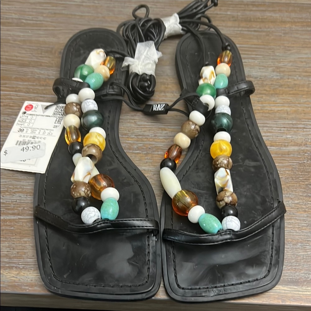 Colorful Beaded Women's Sandals